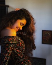 Bison Actress Anupama Parameswaran in a Floral Off Shoulder Dress Pictures 01