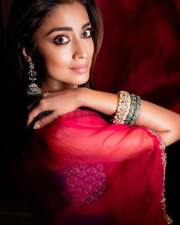 Captivating Shriya Saran in a Red Outfit for Diwali Photos 02