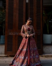 Cute Mrunal Thakur in a Floral Lehenga Photoshoot Stills 01