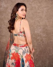 Desi Beauty Pragya Jaiswal in a Floral Lehenga Photos 02