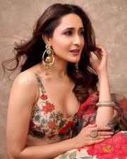 Desi Beauty Pragya Jaiswal in a Floral Lehenga Photos 03