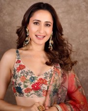 Desi Beauty Pragya Jaiswal in a Floral Lehenga Photos 04