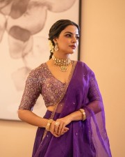 Gorgeous Nikhila Vimal in a Purple Lehenga Photos 01