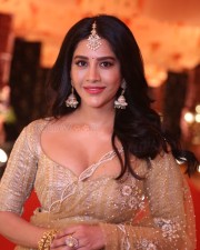 Heroine Nabha Natesh at Nagabandham Movie Opening Pooja Photos 23