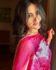 Mesmerizing Nabha Natesh in a Traditional Pink Ethnic Lehenga Photos 03