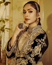 Queen Mrunal Thakur in a Silk Anarkali Pictures 02