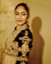 Queen Mrunal Thakur in a Silk Anarkali Pictures 03