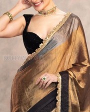 Radiating Beauty Pragya Jaiswal in a Glam Saree Photoshoot Pictures 03