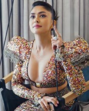 Ravishing Beauty Mrunal Thakur in a Sexy Beaded Dress Pictures 01