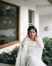 Swayambhu Actress Nabha Natesh in a White Kurti Photos 10