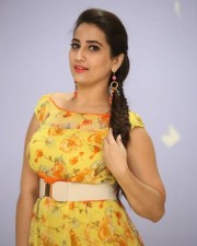 Telugu Actress Manjusha Yellow Dress Photos