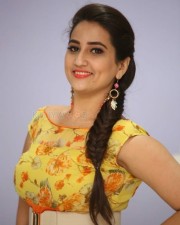 Telugu Actress Manjusha Yellow Dress Photos