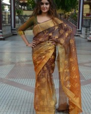 Tollywood Actress Sony Charista Saree Photoshoot Pictures