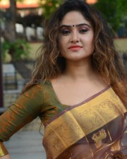 Tollywood Actress Sony Charista Saree Photoshoot Pictures