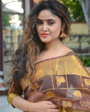 Tollywood Actress Sony Charista Saree Photoshoot Pictures