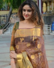 Tollywood Actress Sony Charista Saree Photoshoot Pictures