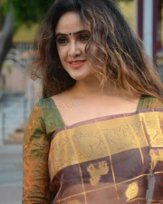 Tollywood Actress Sony Charista Saree Photoshoot Pictures