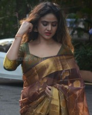 Tollywood Actress Sony Charista Saree Photoshoot Pictures