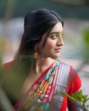 Tollywood Heroine Rashi Singh in a Red Half Saree Photos 06