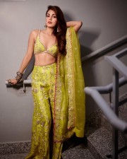 Beautiful Rhea Chakraborty in a Lime Green Sharara Set Pictures 04