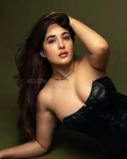 Bold and Hot Aditi Budhathoki in a Black Corset Bustier Dress Photos 02