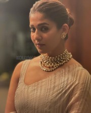 Gorgeous Nayanthara in a Simple Gray Saree with Exquisite Jewellery Pictures 06