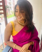 Srk Movie Heroine Eesha Rebba Beautiful Saree Photos