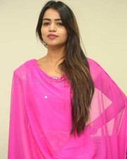 Telugu Actress Bhavya Sree Pink Dress Photos