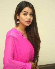 Telugu Actress Bhavya Sree Pink Dress Photos