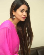 Telugu Actress Bhavya Sree Pink Dress Photos