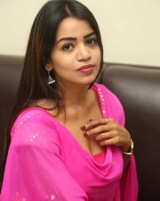 Telugu Actress Bhavya Sree Pink Dress Photos