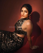 Tollywood Actress Eesha Rebba in a Black Body Fit Dress Photos 04