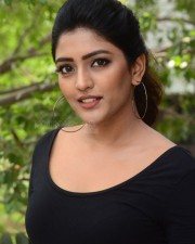 Tollywood Heroine Eesha Rebba in a Black Top Photos 05