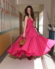 Beautiful Shanaya Kapoor in a Pink Maxi Dress Pictures 05