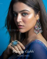 Beautiful Wamiqa Gabbi in a Blue Anarkali Dress Photos 01