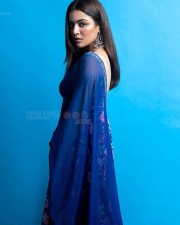 Beautiful Wamiqa Gabbi in a Blue Anarkali Dress Photos 04