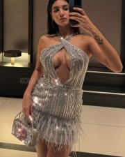 Busty Radhika Seth in a Glittery Cleavage Side Boob Dress Photos 02