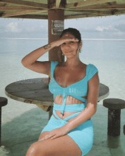 Stunning Radhika Seth in a Blue Beach Bikini Photos 03