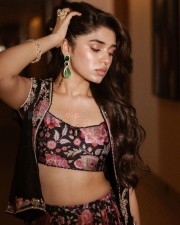 Dazzling Krithi Shetty in an Ethnic Black Printed Lehenga Photos 05