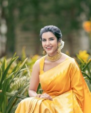 Gorgeous Priya Anand in a Traditional Silk Saree with Half Blouse Photos 01