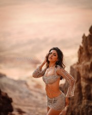 Hot Alaya F in a Silver Sequined Bralette with a Mini Skirt for Wallah Habibi Song Shoot Pictures 02