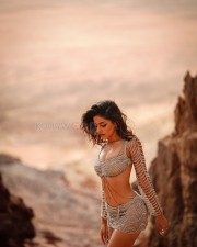 Hot Alaya F in a Silver Sequined Bralette with a Mini Skirt for Wallah Habibi Song Shoot Pictures 04