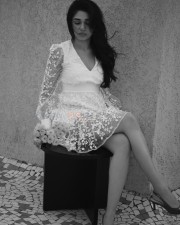 Hot Krithi Shetty in a Floral White Lace Mini Dress Photos 02