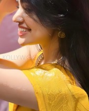 Krithi Shetty Cute in Yellow Photos 01