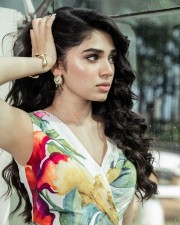 Love Insurance Corporation Beauty Krithi Shetty in a Floral Jump Suit Photos 06