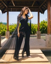 Lovely Beauty Krithi Shetty in a Black Jumpsuit Photos 03