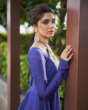 Stunning Krithi Shetty in a Royal Blue Kurti Photos 05