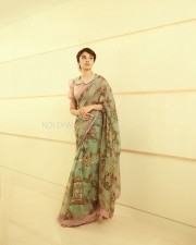 Vintage Beauty Krithi Shetty in a Floral Saree Photos 06