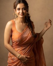 Telugu Beauty Ashika Ranganath in a Sheer Saree with Sleeveless Blouse Pictures 02