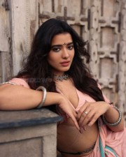 Busty Beauty Ketika Sharma in a Pink Saree Photoshoot Photos 09